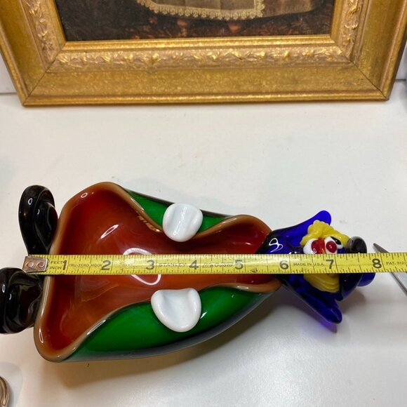 Vintage Murano Clown Art Glass Hand-Blown Candy Dish Ashtray Bowl As Is - Picture 8 of 10